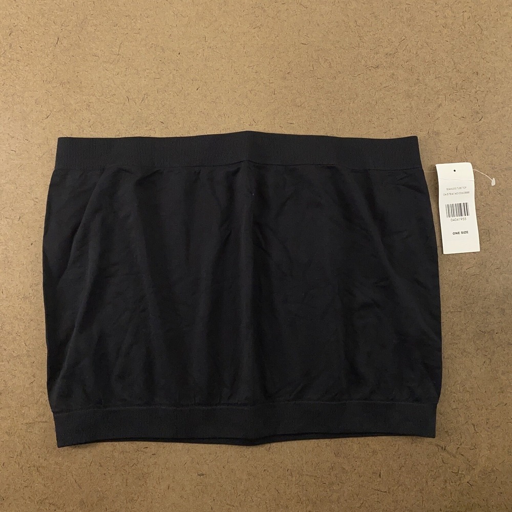 Fashion To Figure Women's Plus Size One Size Black Seamless Tube Top NWT
